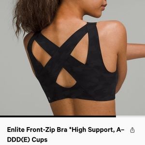 Lululemon Enlite Front-Zip Bra